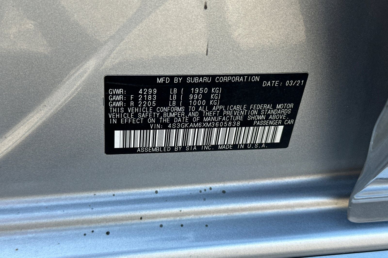 2021 Subaru Impreza Sport