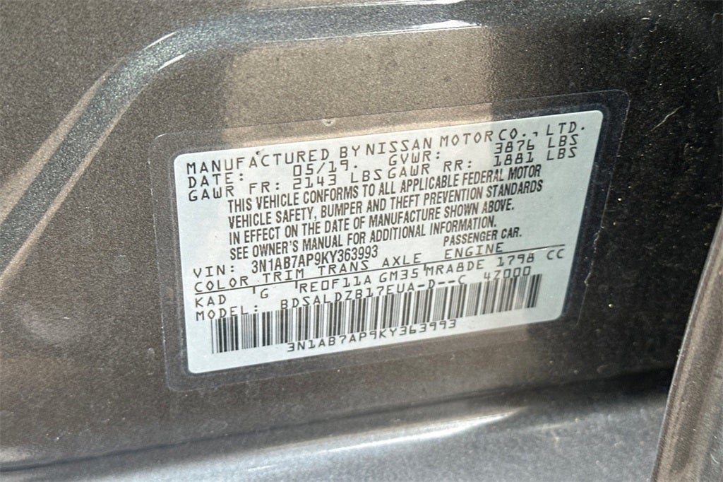 2019 Nissan Sentra SV