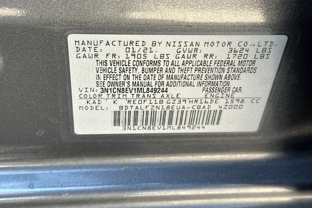 2021 Nissan Versa 1.6 SV