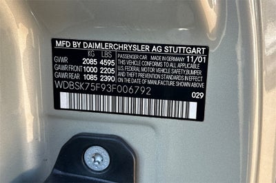 2003 Mercedes-Benz SL-Class SL 500